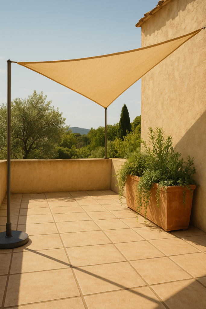Installer une voile d’ombrage sans percer sur terrasse